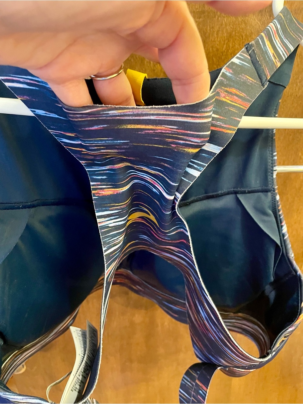 Brook’s Black Multi-Color Patterned Bra - Picture 3 of 4